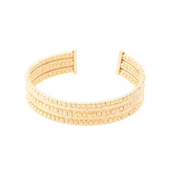 MIA FIORE  Italy 18kt Gold Plated Sterling Silver Multi Row Bracelet - Picture 1 of 2